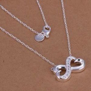 .925 Silver Infinity Necklace